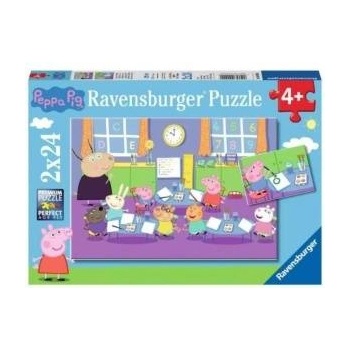 Ravensburger Puzzles for children Peppa at school - 2 x 24 pcs