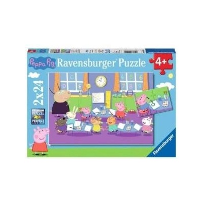 Ravensburger Puzzles for children Peppa at school - 2 x 24 pcs