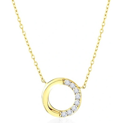 Savicki Náhrdelník kruh zlatý diamanty SAVN08843 Y