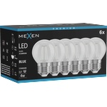 Mexen Vintis 6x LED крушка с нажежаема жичка E27, G45, 4W, 55 lm, синя - L156-E27-04XX-47x06 (L156-E27-04XX-47x06)