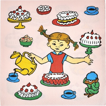 Muurla Хартиени салфетки Muurla Пипи Дългото чорапче "Pippi's Birthday" 20 бр (4-033-02)