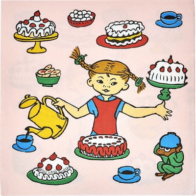 Muurla Хартиени салфетки Muurla Пипи Дългото чорапче "Pippi's Birthday" 20 бр (4-033-02)