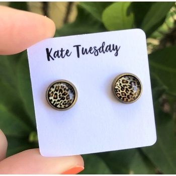 Olive Felix Náušnice s gepardom a leopardmi FE50070318711127HI