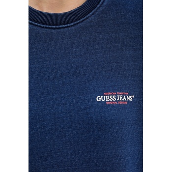 Guess Jeans Памучен суичър Guess Jeans в тъмносиньо с принт W5YQ22 KCXQ1 (W5YQ22.KCXQ1)