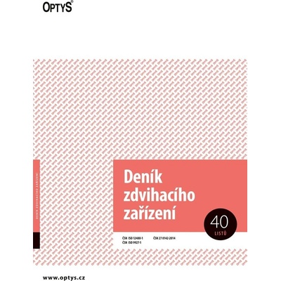 Deník zdvihacího zařízení, A4, 40 listů