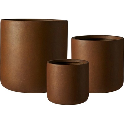 Wikholmform Kvetináče JOY 42/32/25cm SET/3ks hnedé