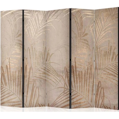 Fabulo paraván 5 dílný Zlaté palmy 172 x 225 cm stejný design na obou stranách