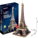 CubicFun 3D puzzle svítící Eiffelova veža 82 ks