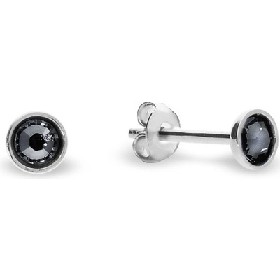 Spark šedé se Swarovski Elements Pinpoint Studs K2038SS10SN Silver Night
