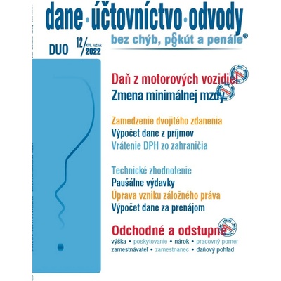 DUO č. 12 / 2022 - Daň z motorových vozidiel
