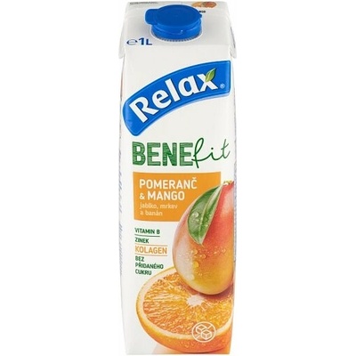 Relax Benefit pomaranč a mango jablko mrkva a banán 1 l