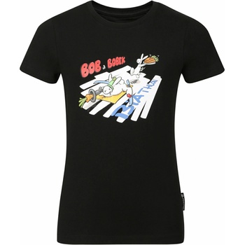 Alpine Pro Детска памучна тениска Bob и Bobek ALPINE PRO BOBBO черна ALPINE PRO | Cheren | Момчешки | 92-98