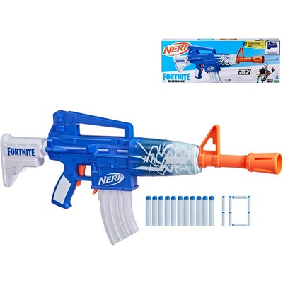 Nerf Fortnite Blue Shock zbraň +10 špongiových nábojí - Hasbro
