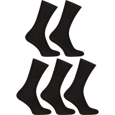 Nedeto 5PACK ponožky vysoké bambusové 5PBV01 čierne