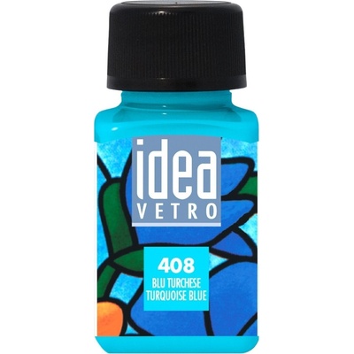 Maimeri Idea Vetro Боя за стъкло Turquoise Blue 408 60 ml 1 бр (M5314408)