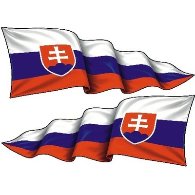 Samolepka Slovenská vlajka rozviaty trojuholník - 20 x 7 cm