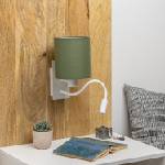 Brilagi - LED Аплик NUBILA 1xE27/25W/230V + LED/3W бял/зелен (BG1559I)