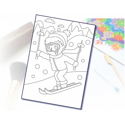 Radost v písku Šablona na pískování sjezdař A2 420 x 594 mm – Zbozi.Blesk.cz