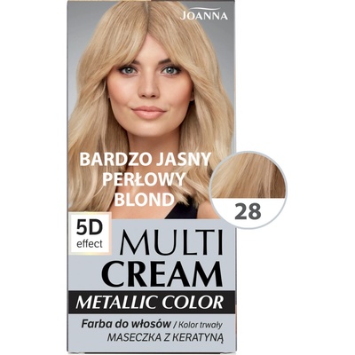 Joanna Multi Cream Metallic Color 28 Veľmi svetlá perleťová blond