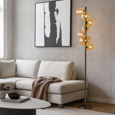 Brilagi - LED подова лампа MILLA 7xG9/3W/230V черен хром/злато (BG1824)