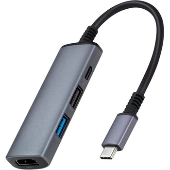 Ttec Хъб ttec Type-C - 4K HDMI + PD USB-C + USB-A 2.0 +USB-A 3.0 Converter - Черен