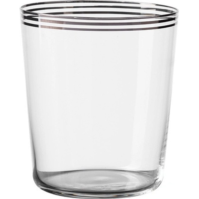 Century Glas Poháry Tumbler se třemi pruhy v platinové barvě 6 x –21st 440 ml