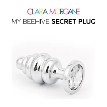 Clara Morgane Метален анален разширител с прозрачен кристал My beehive secret plug M