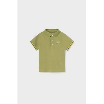 MAYORAL Бебешка памучна тениска с яка Mayoral в зелено с принт (1102.3B.BABY.B)