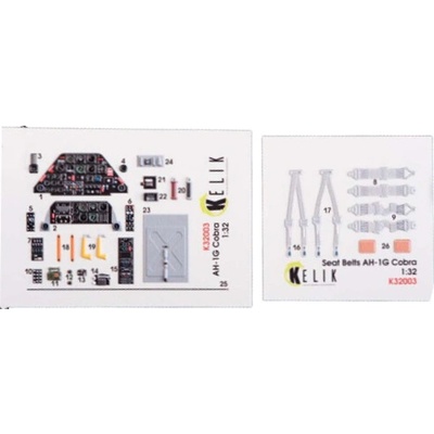 ICM AH-1G Cobra Interior 3D Decals for kit Kelik 1:32