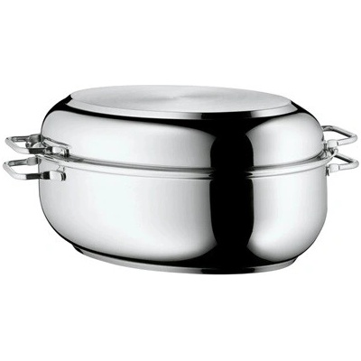 WMF - Oválný pekáč s poklicí 2v1, rozměry 41x28,5 x18 cm, nerezová ocel – Sleviste.cz
