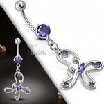 Talitha Елегантна обеца за пъп " Пеперуда" - talitha-jewelry - 22,00 лв