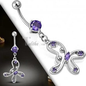 Talitha Елегантна обеца за пъп " Пеперуда" - talitha-jewelry - 22,00 лв