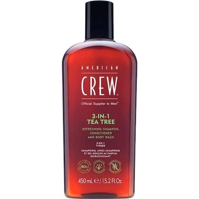 American Crew3 in 1 Tea Tree Refreshing Shampoo, Conditioner and Body Wash 450 ml