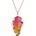 HARAHU Колие Crystal Stone - Розов / Жълт KP23360