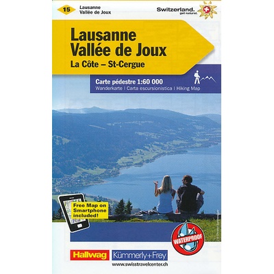 Lausanne Vallée de Joux Wanderkarte