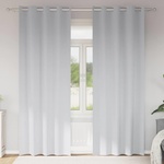 Pure Line Home Плътни завеси в цвят светлосив с метални халки, 2 бр. , 140 x 260 см