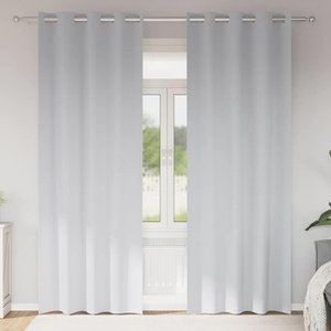 Pure Line Home Плътни завеси в цвят светлосив с метални халки, 2 бр. , 140 x 260 см