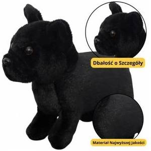 LEAN Toys Plush Mascot Cuddly Toy Small Dog Black 19cm