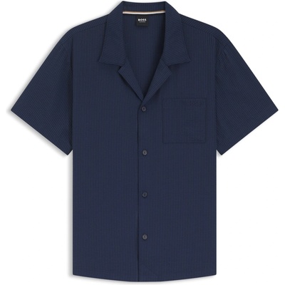 HUGO BOSS Риза Boss Mens BOSS Bodywear Short Sleeve Plain Shirt - Navy 413