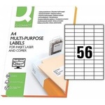 Q-Connect Universal labels Q-CONNECT, 52, 5x21.2mm, straight, white 100 pcs