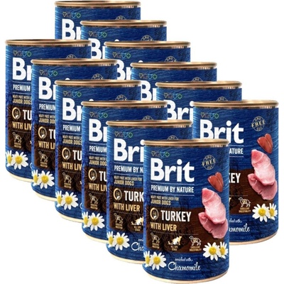 Brit Premium by Nature Dog Turkey With Liver 12 x 400 g