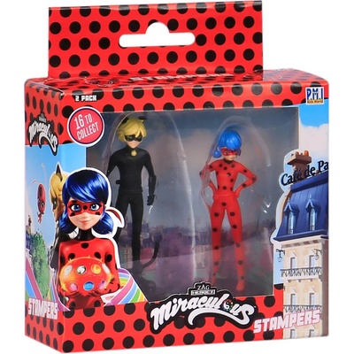 Miraculous Beruška a černý kocour razítka 2 ks figurka