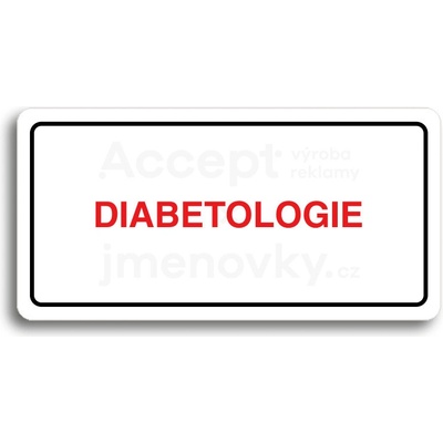 ACCEPT Piktogram DIABETOLOGIE - bílá tabulka - barevný tisk