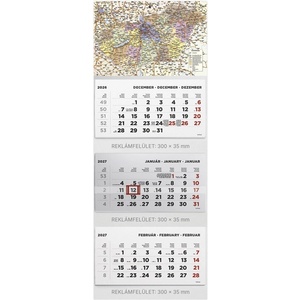 TopTimer Календар за спедитори toptimer t070 с 3 блока, 3 месеца, карта на Унгария, 2027 г (t7000-020)