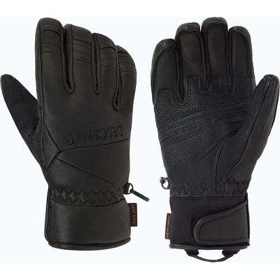 Descente Мъжки скиорски ръкавици Descente Black leather