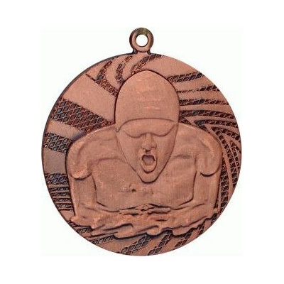 MMC1640/B Medaila plávanie pr.40 mm hr.2 mm bronz 4x0 2 cm
