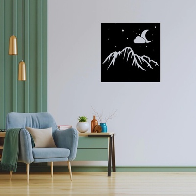 Obraz - tajomstvo hôr noc-deň Veľkosť rámu: 49x49cm - noc