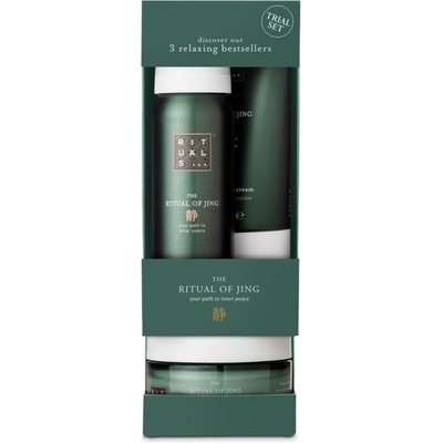 Rituals The Ritual Of Jing 3 Relaxing Bestsellers sprchová pěna 50 ml + tělový krém 70 ml + tělový peeling 125 g