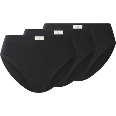 esmara Dámské vroubkované kalhotky s BIO bavlnou 3 kusy černá – Zboží Dáma