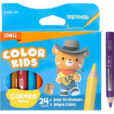 Deli Group Co Ltd trojhranné pastelky Jumbo mini 24 barev Color Kids EC134 24 661552